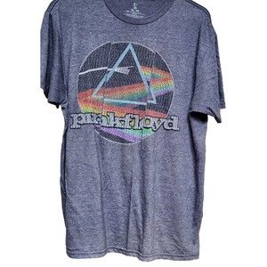 Pink Floyd Gray T-Shirt XL Dark Side Of The Moon Retro Band Tee Rock